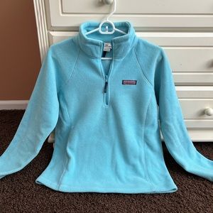 Vineyard Vines Women’s Fleece 1/4 Zip, Size M, Light Blue